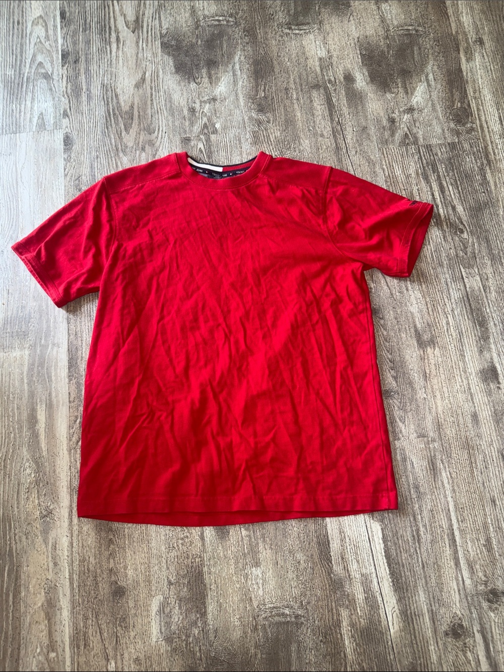 Tommy Hilfiger Men's Red Crew Neck Tee